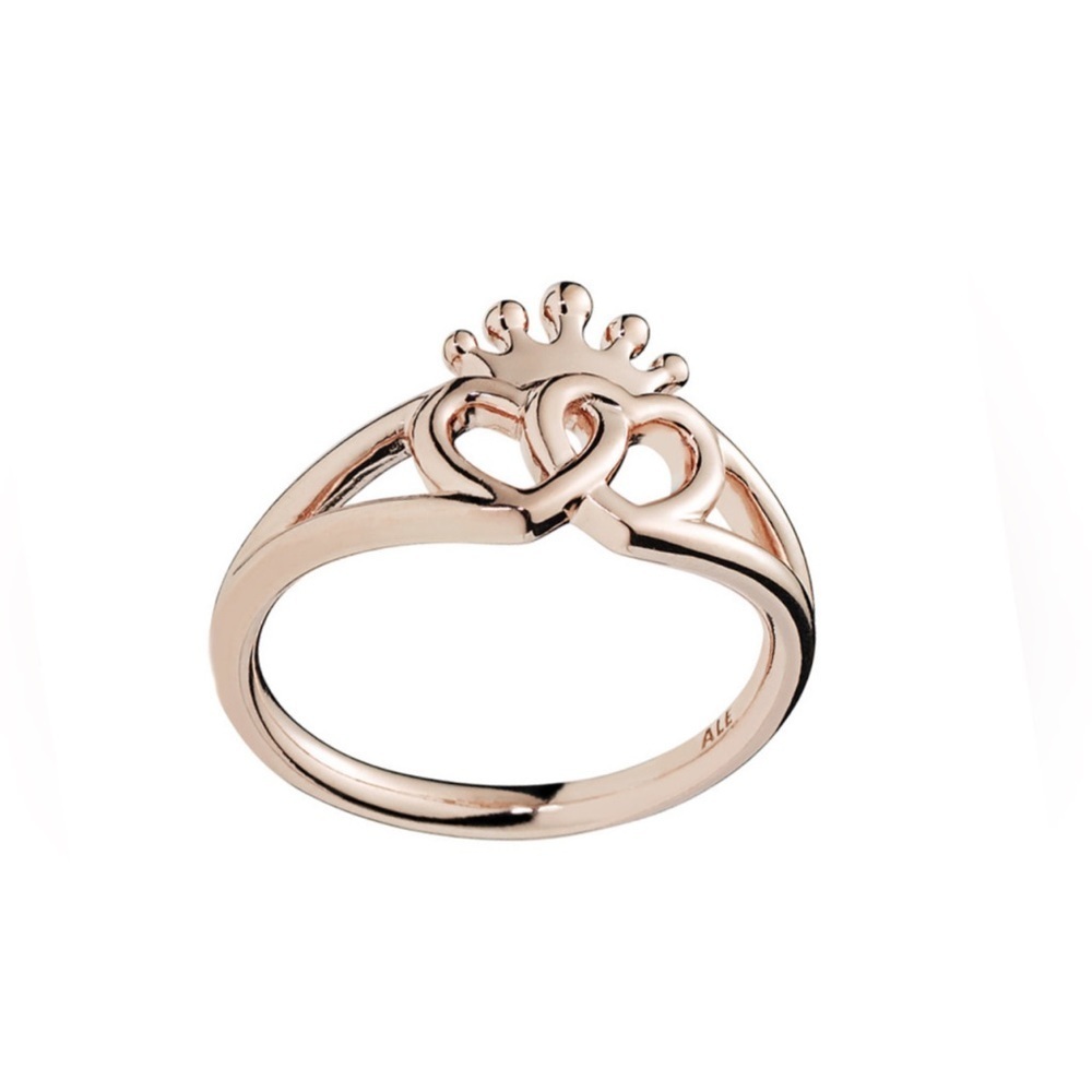 Pandora Rose Gold United Regal Hearts Ring